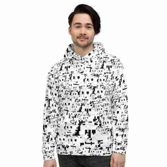 Anti Face Recognition Pattern Hoodie
