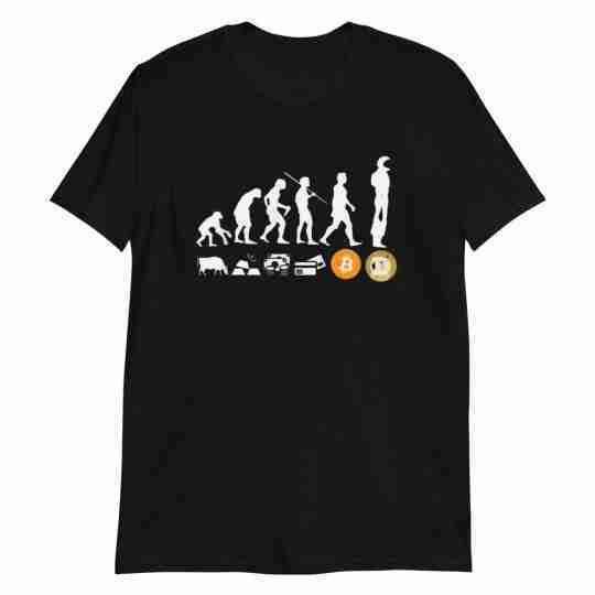dogecoin evolution - evolution of money doge - dogecoin shirt black