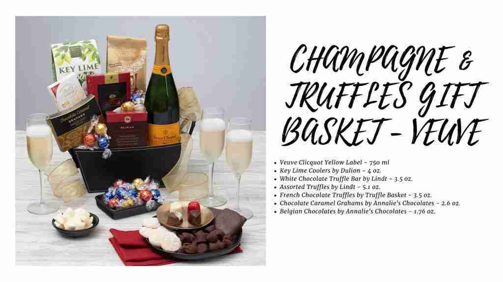 CHAMPAGNE & TRUFFLES GIFT BASKET - VEUVE