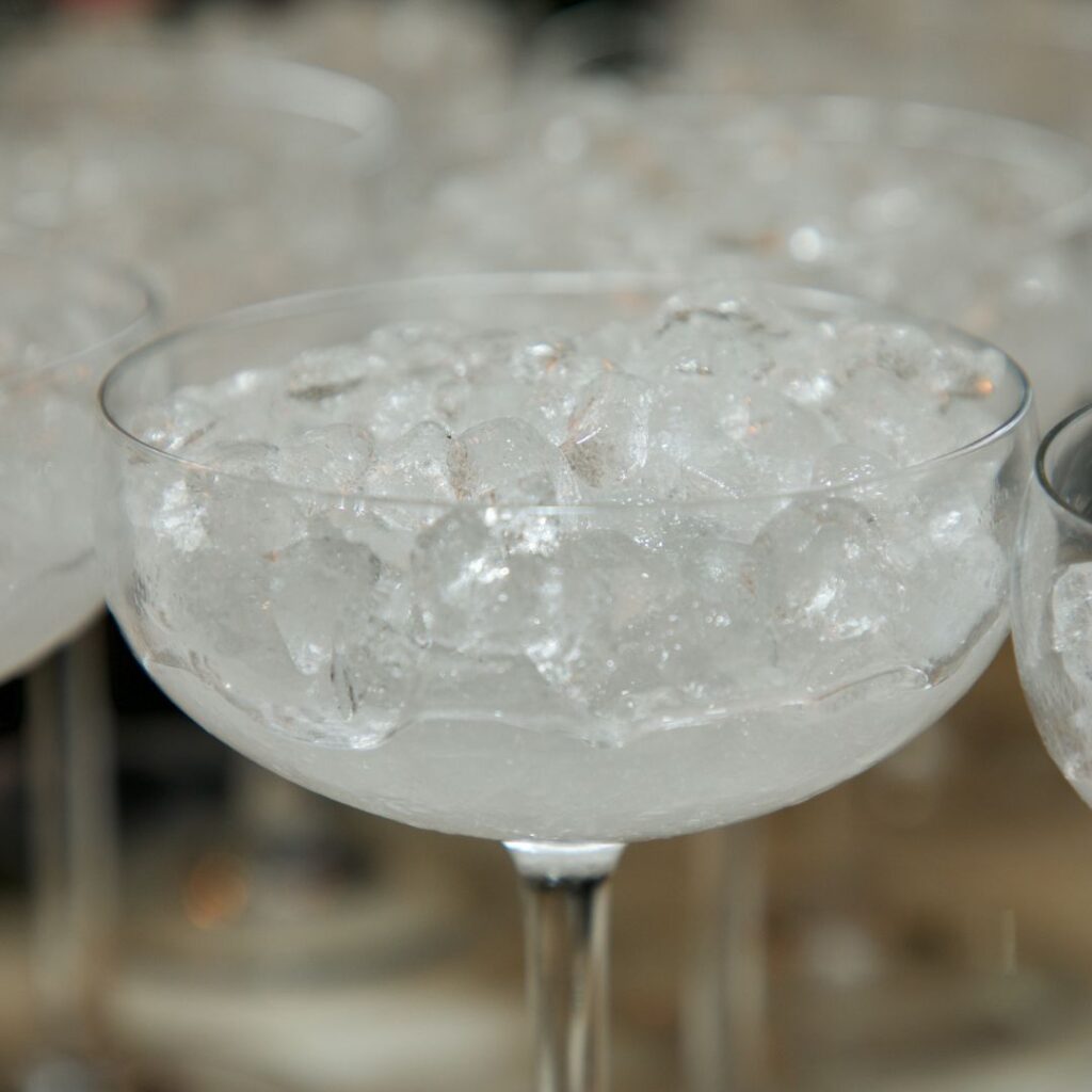chilled martini glass