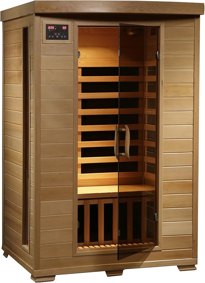 6. HEATWAVE Radiant Saunas 2-Person Hemlock Infrared Sauna