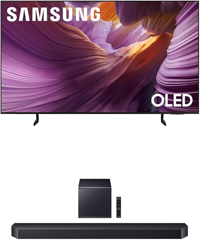 Samsung 77-Inch Class OLED 4K S85F Series, Vision AI Smart TV (2025 Model, 77S85F) Object Tracking Sound Lite w/Dolby Atmos Q-Series Soundbar HW-Q900F 7.1.2 ch Subwoofer (2025 Model)
