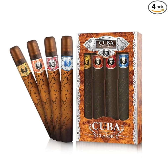 Cuba Original 4-Piece Set for Women, 4 X 1.17 Oz (Gold/Blue//Red/Orange)