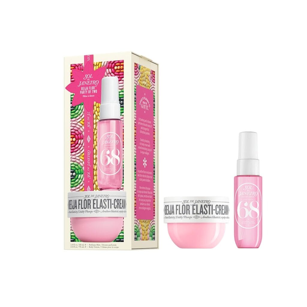 Sol de Janeiro Party of Two Beauty Gift Set | Travel Size Body Cream & Perfume Mist Minis | Limited Edition Holiday Set | $36 Value